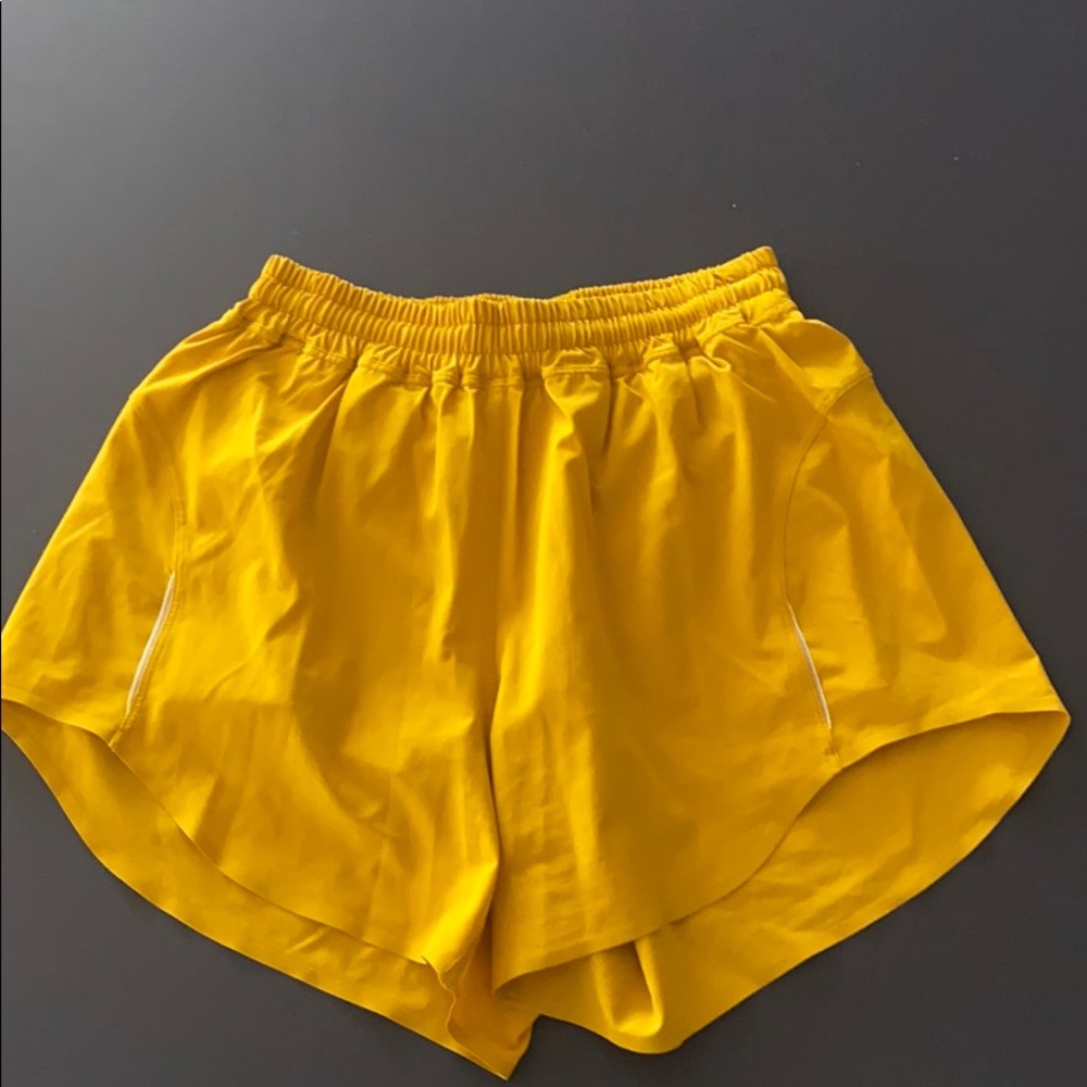 RARE Yellow lululemon shorts size 2